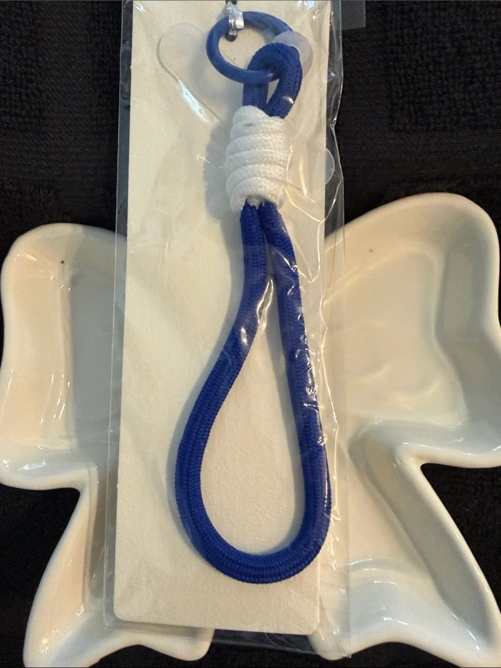 Blue and White Rope Key Holder